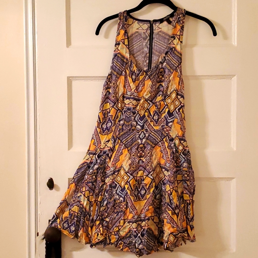 Unique patterned a-line dress